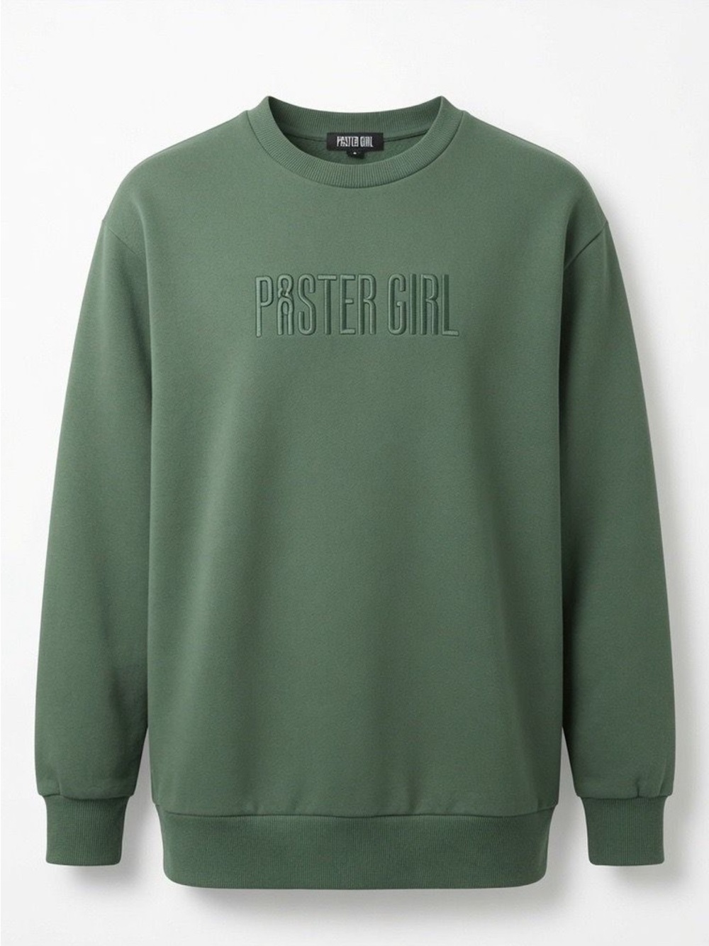 POSTER GIRL Men's Crewneck Sweater in Olive